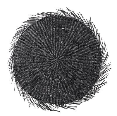 Platzset Seagrass schwarz (Durchmesser 38cm)