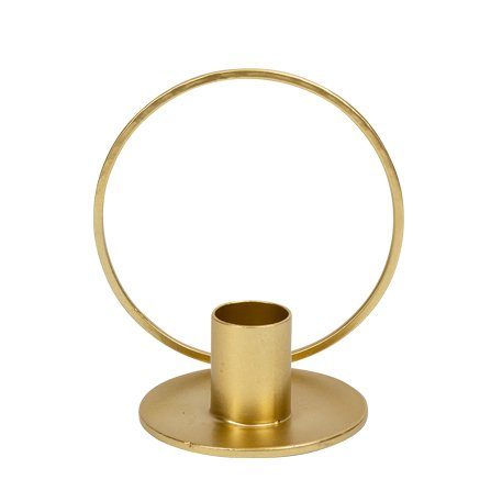 Kerzenhalter mit Ring (gold)